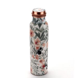 Enamel Finished Designer Water Bottle Back To School Daily Drinkware Unique Style Copper Healthful Water Bottle For Adults